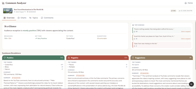 AI Video Comment Analyzer — visual 3